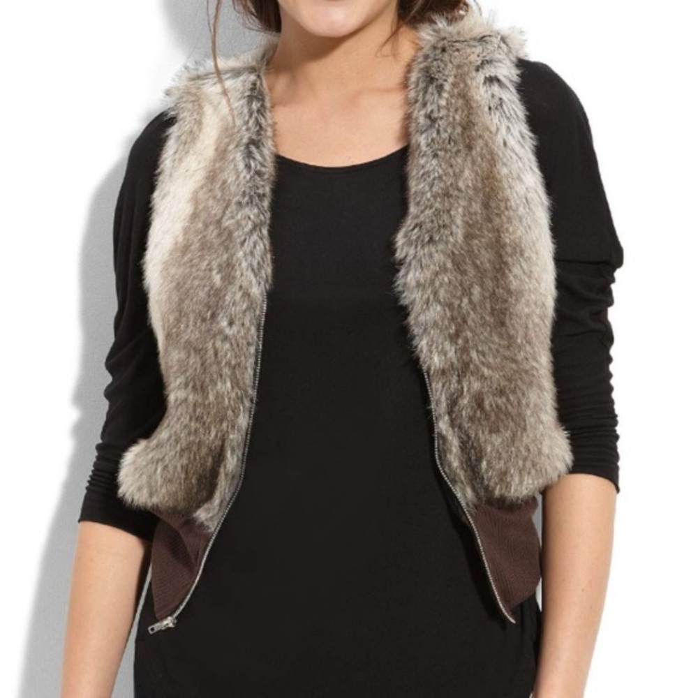 Faux fur vest